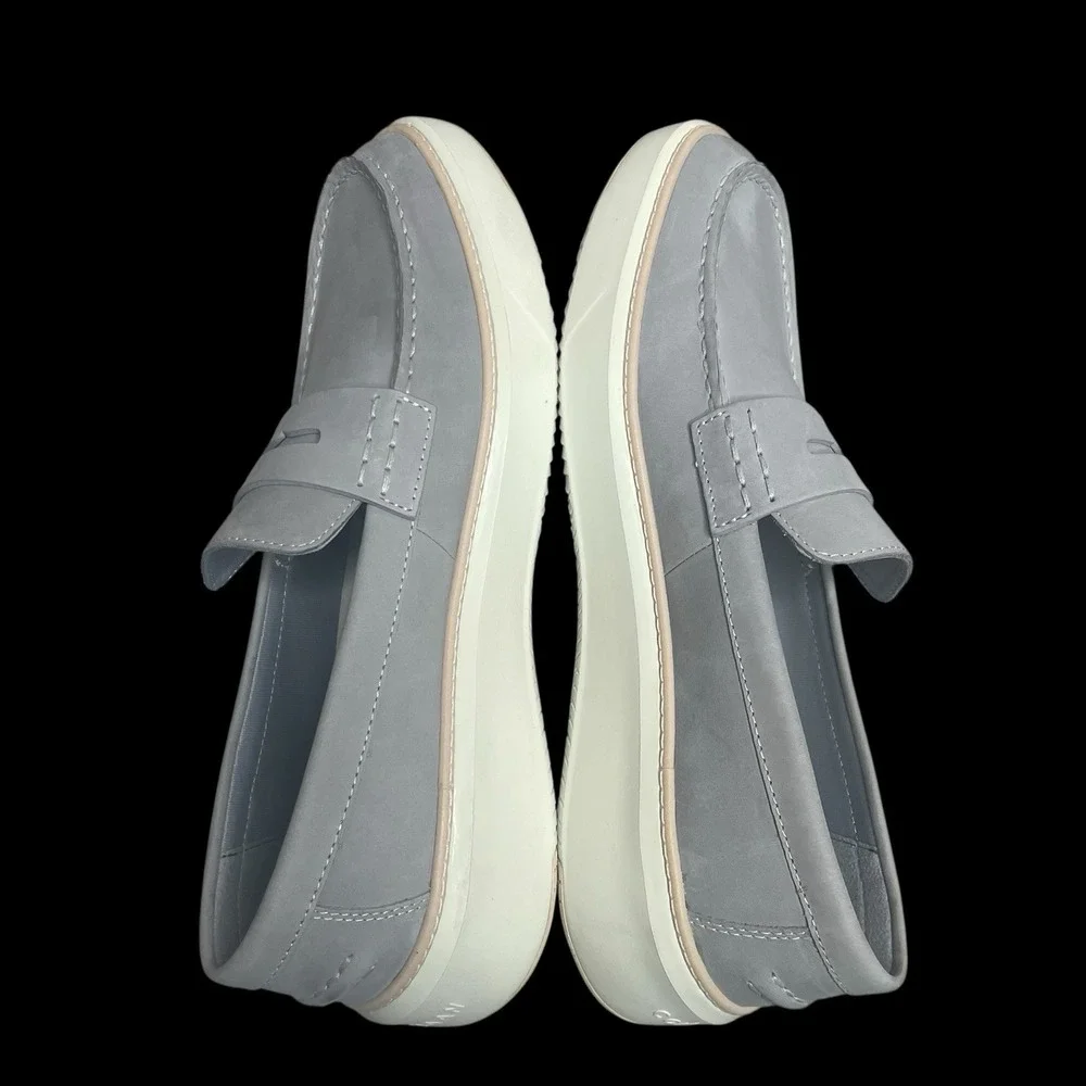 Cole Haan‎ Men's GrandPro Topspin Gray Suede Nubuck Penny Loafer Size 10 NWOT - Picture 4 of 8
